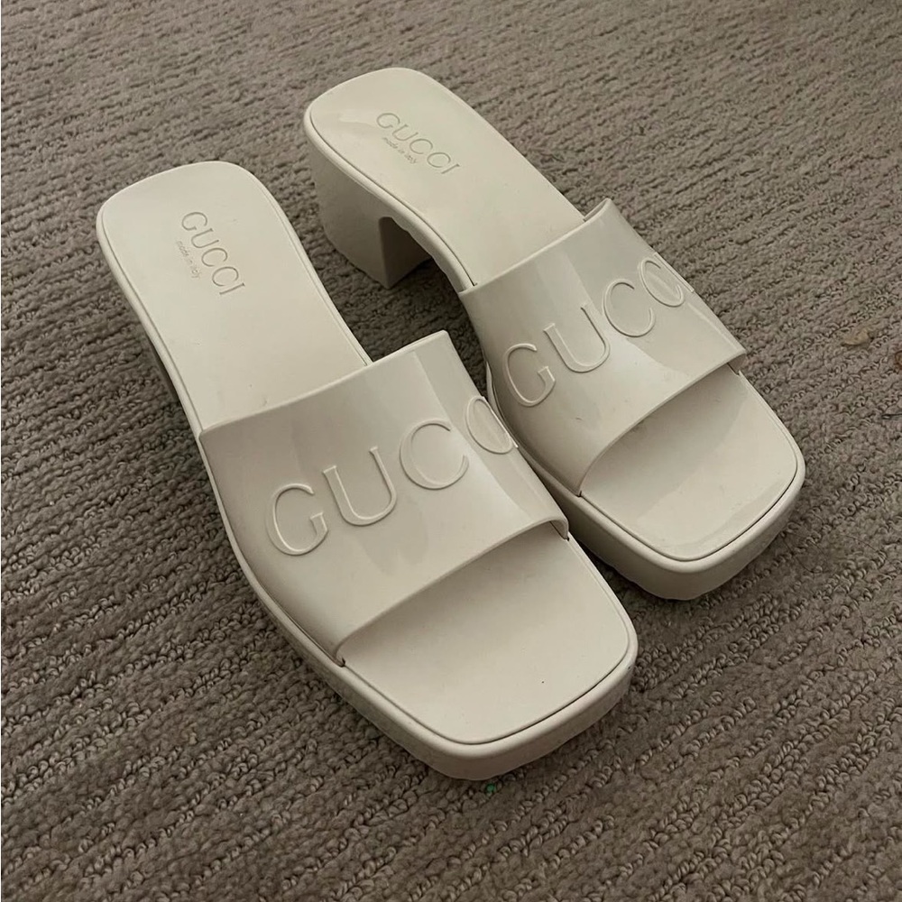 Gucci Rubber Heeled Sandal